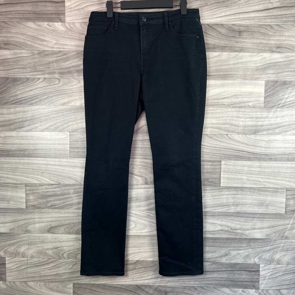Chico's Jeans Women's Size US 4R /0R Black So Slimming Girlfriend Straight Leg